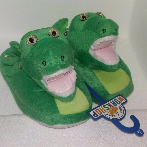 NEW Build A Bear Character Slippers - Green Gator - Picture 5 of 5